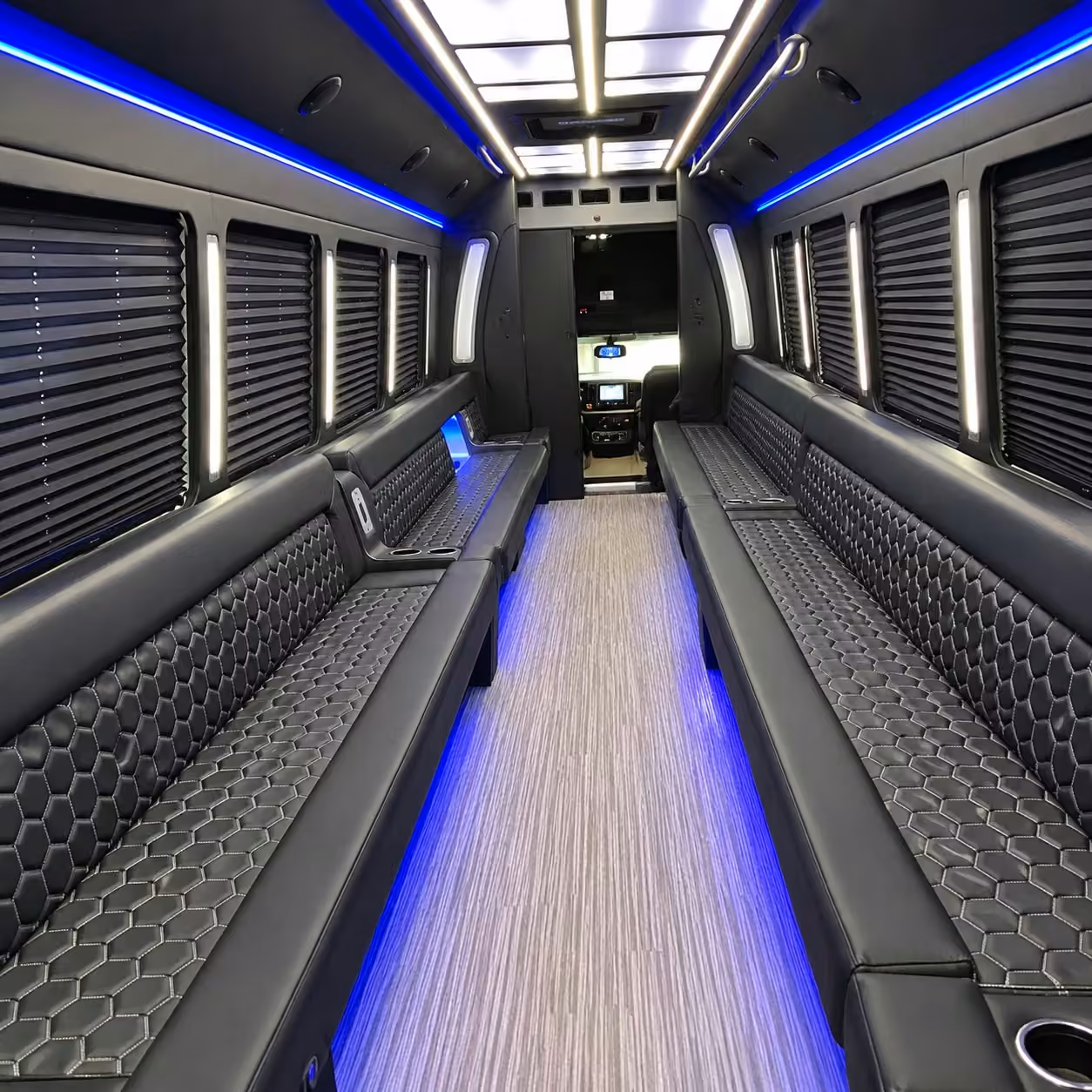 40 passenger party bus inside