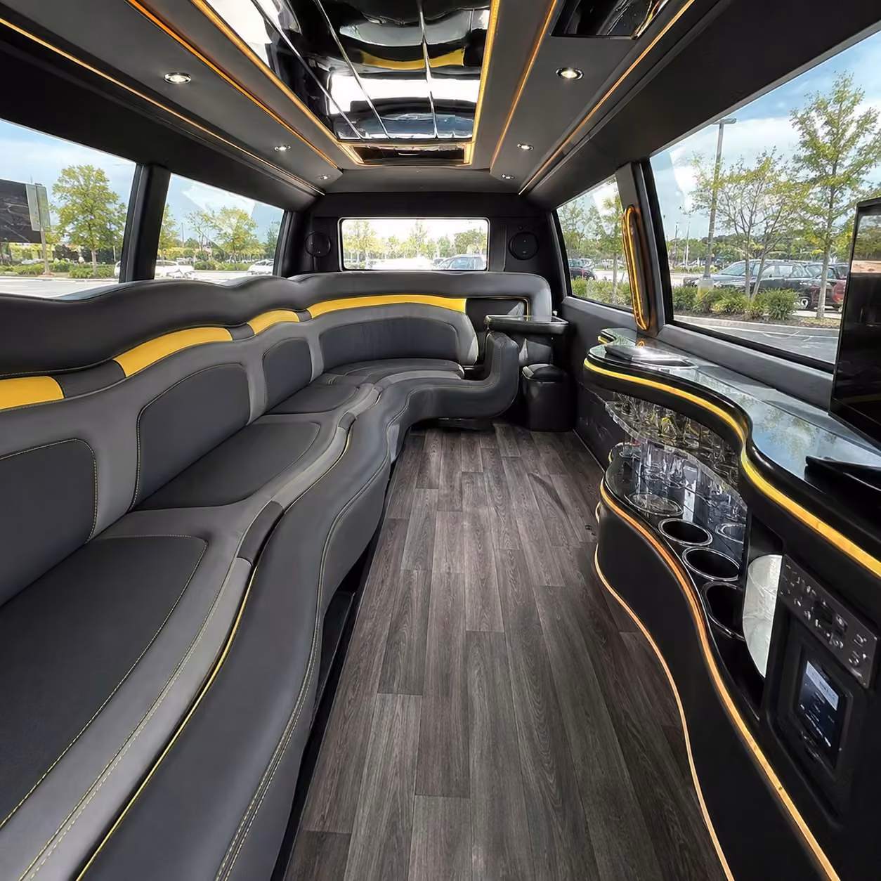 hummer limo inside