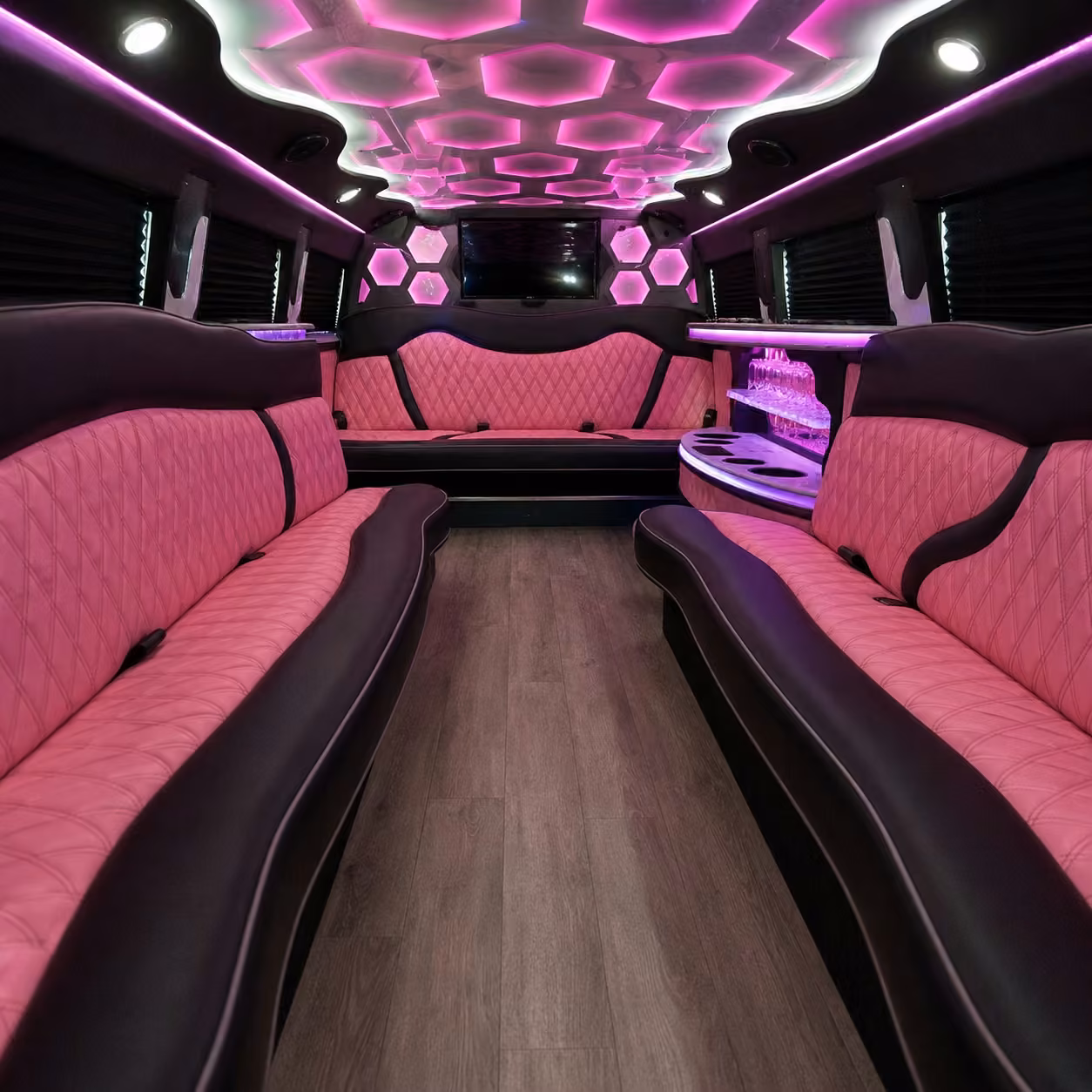 pink limo interior